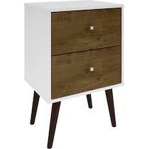 webb white brown nightstand   