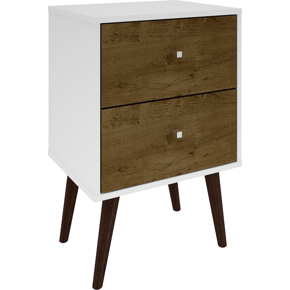 webb white brown nightstand   