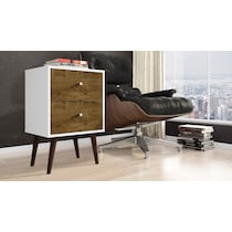webb white brown nightstand   