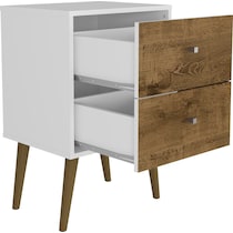 webb white brown nightstand   