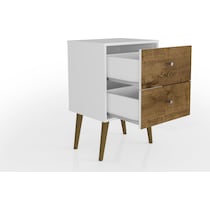 webb white brown nightstand   