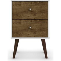 webb white brown nightstand   