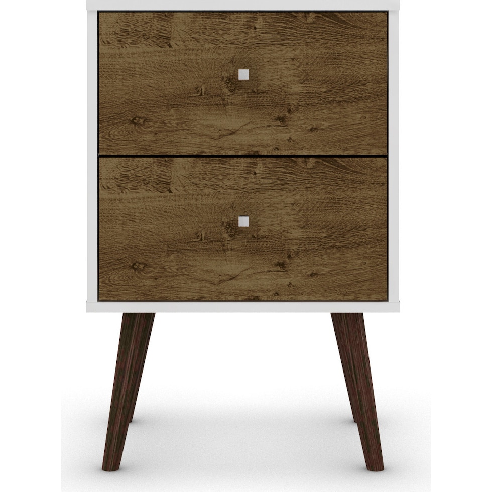 webb white brown nightstand   