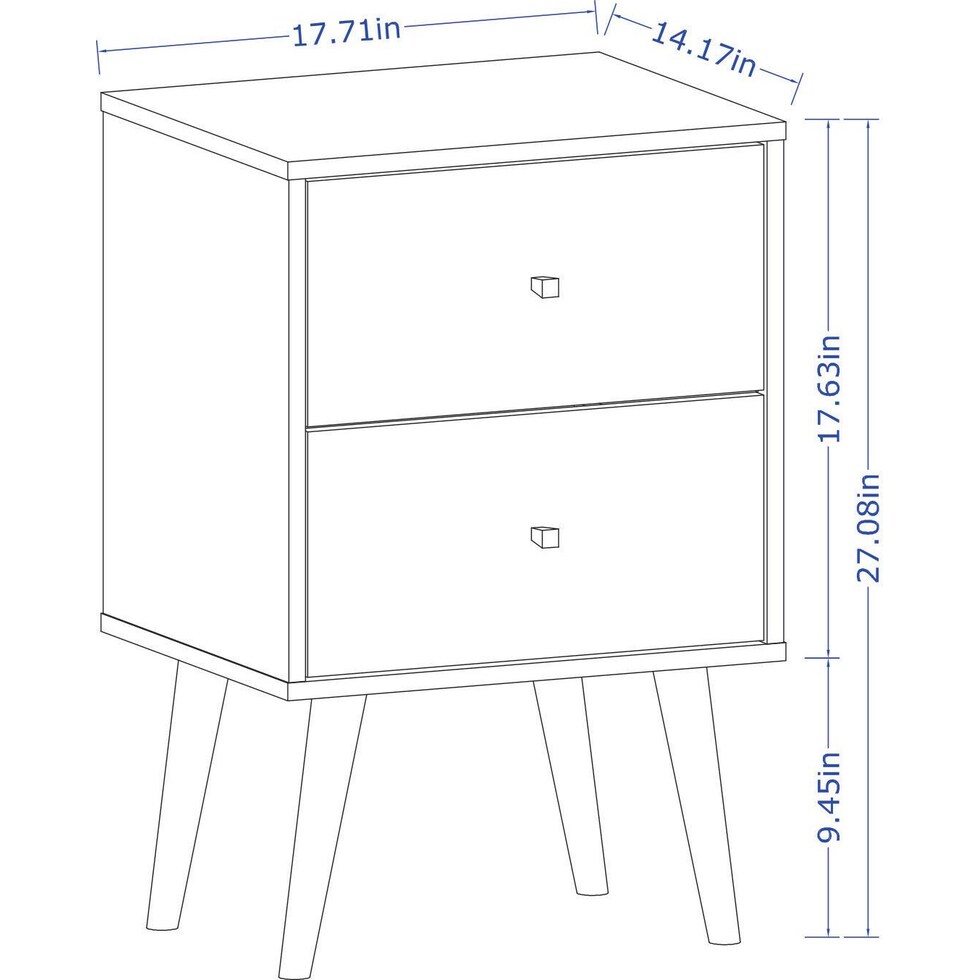 webb white brown nightstand   