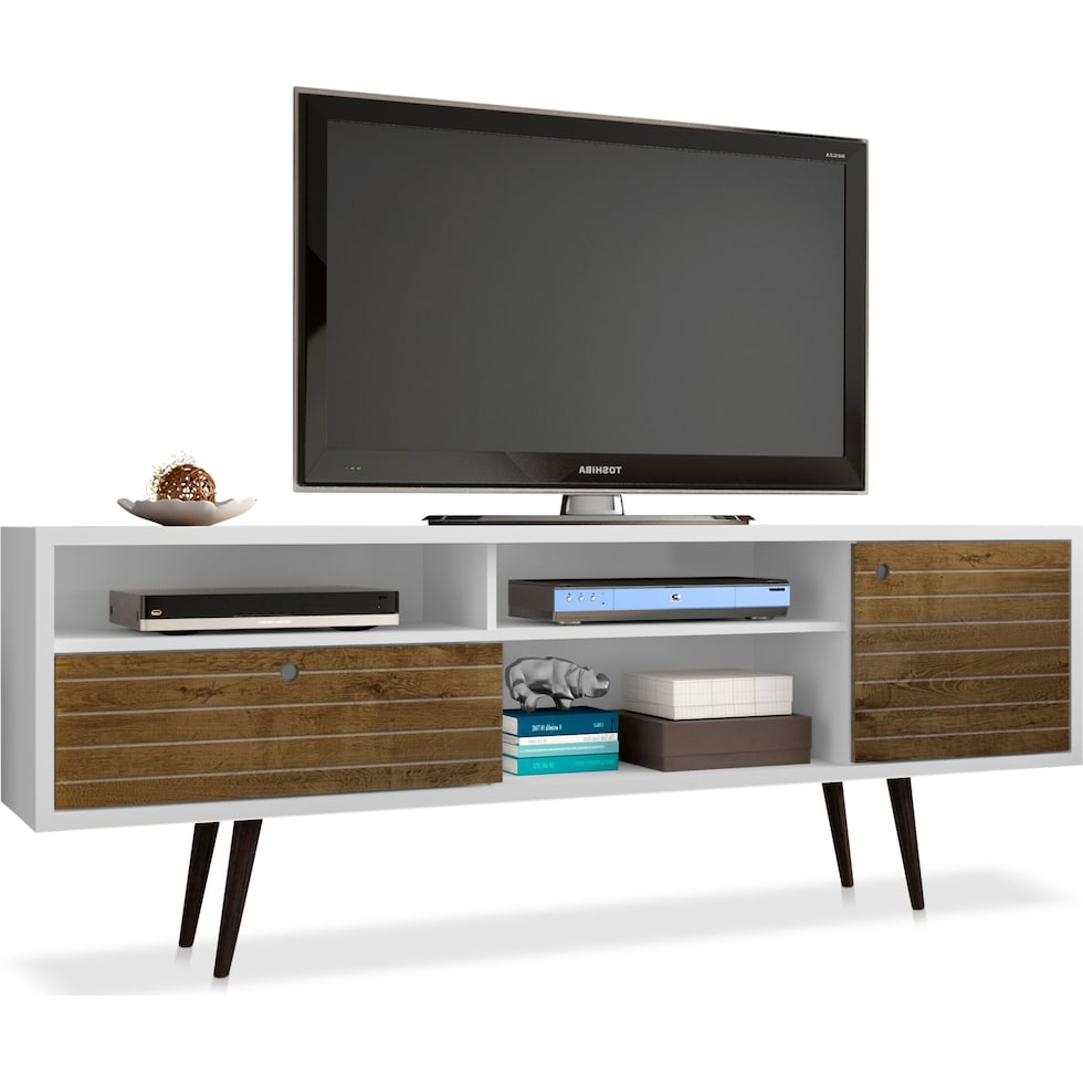 webb white brown tv stand   