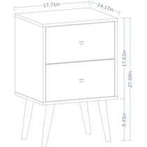 webb white nightstand   