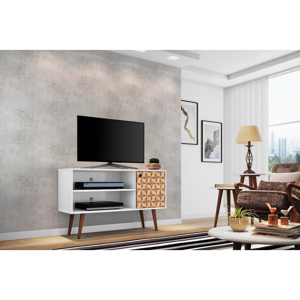 webb white tv stand   