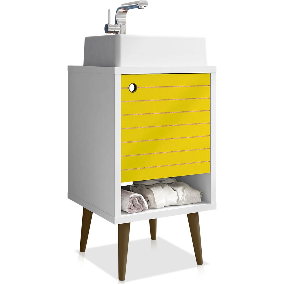 webb white yellow bathroom vanity   