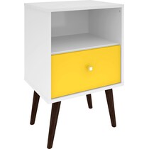 webb white yellow nightstand   
