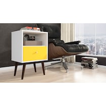 webb white yellow nightstand   