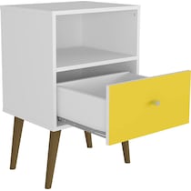 webb white yellow nightstand   