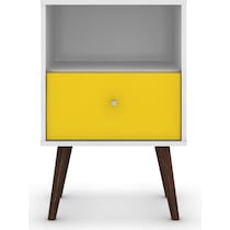 webb white yellow nightstand   
