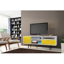 webb white yellow tv stand   