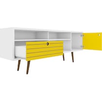 webb white yellow tv stand   