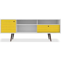 webb white yellow tv stand   