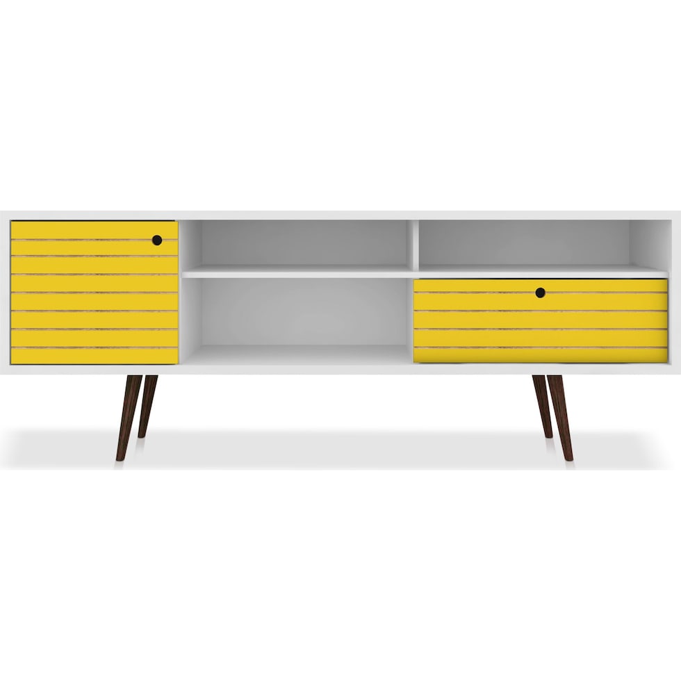 webb white yellow tv stand   