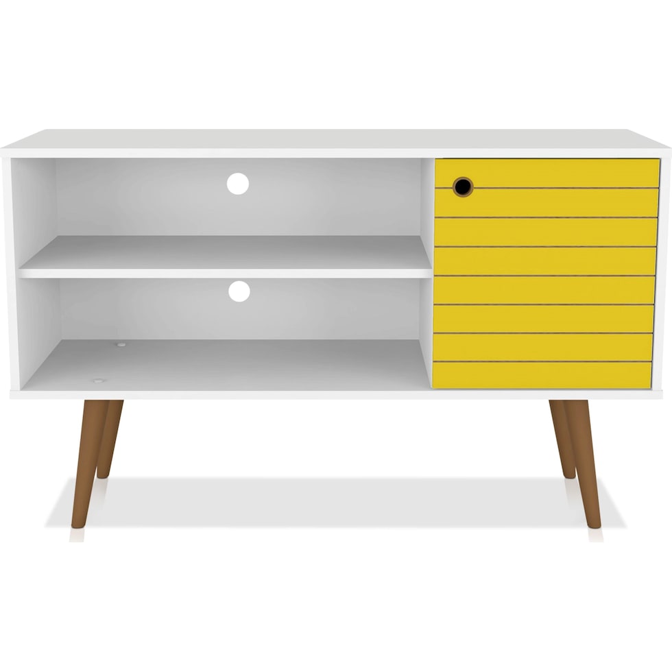 webb white yellow tv stand   