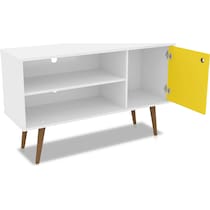 webb white yellow tv stand   