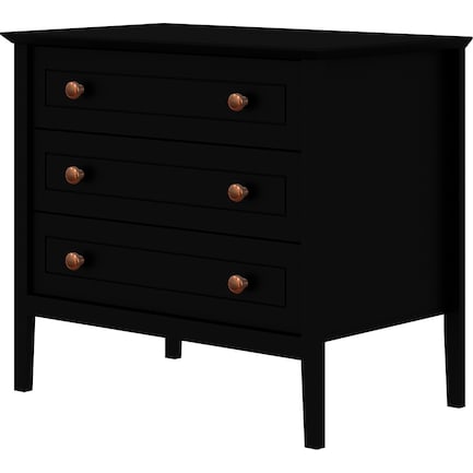Wedelia 3 Drawer Dresser - Black
