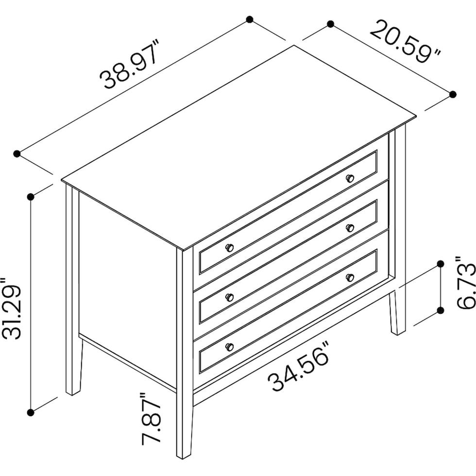 wedelia white dresser   