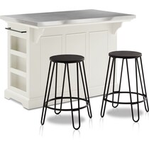 wells black and white  pc counter height dining room   