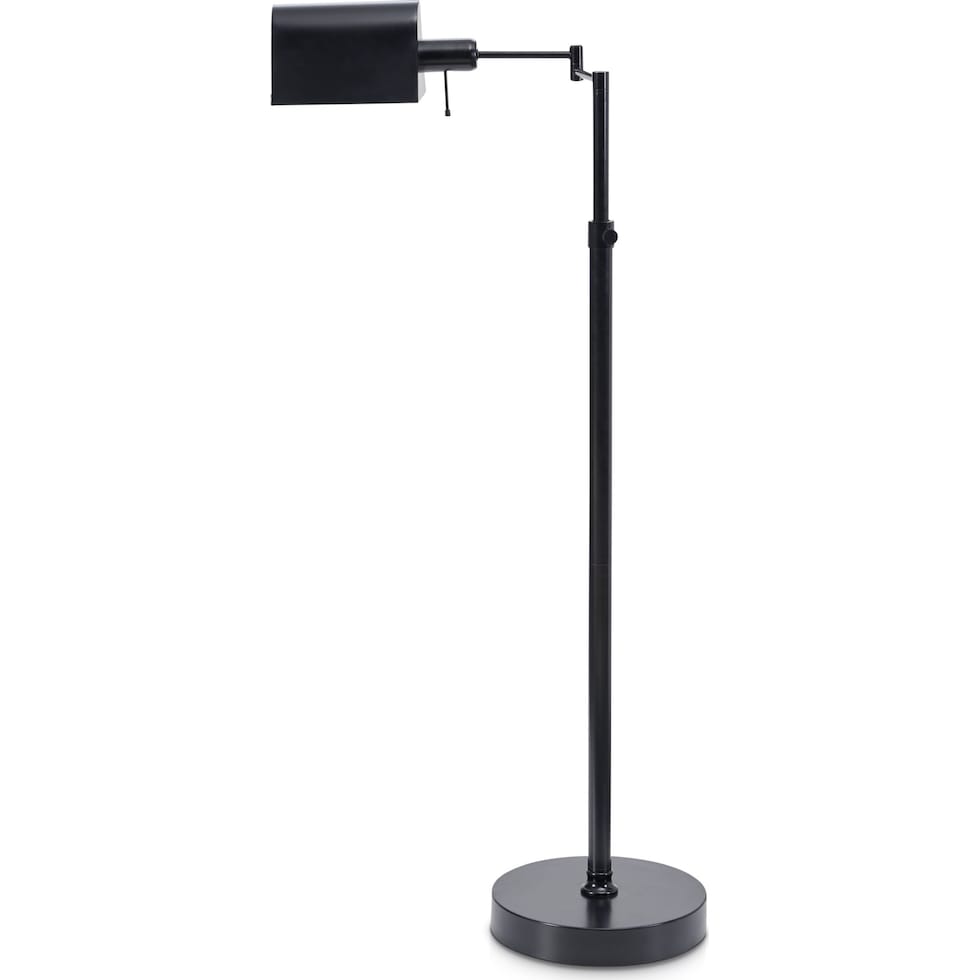 wells black floor lamp   