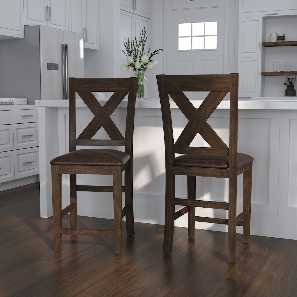 werner dark brown counter height stool   