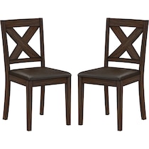 werner dark brown dining chair   