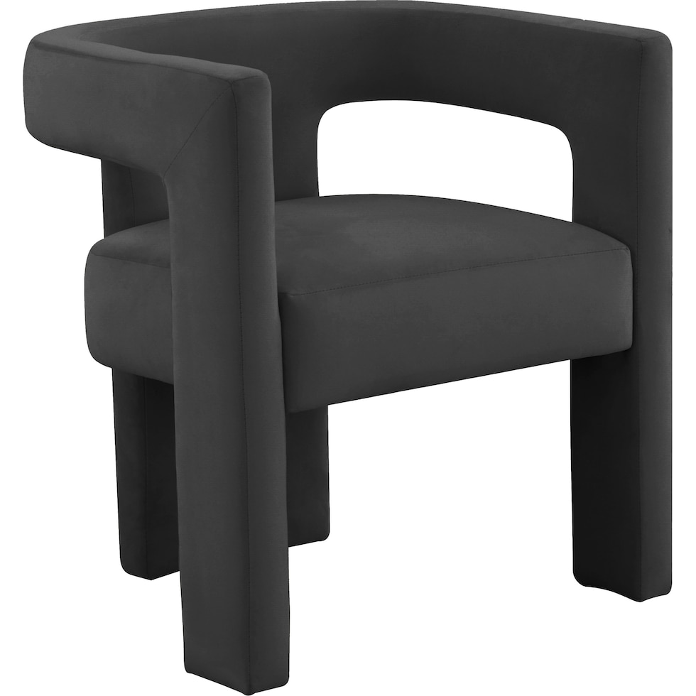 wesley black accent chair   