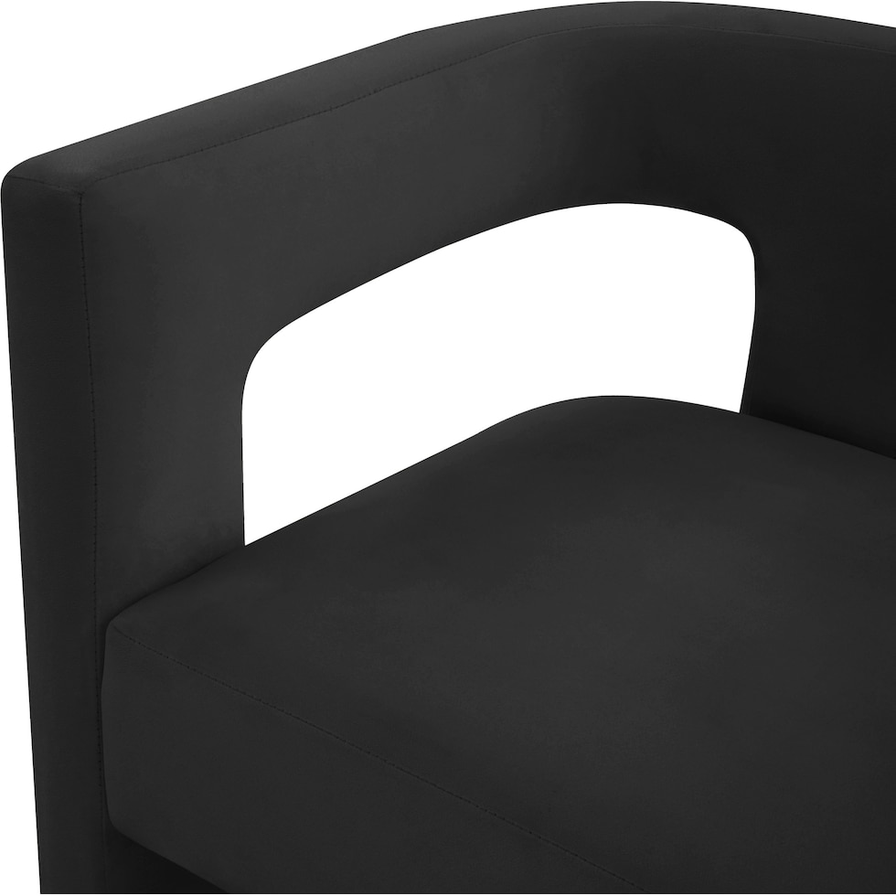 wesley black accent chair   