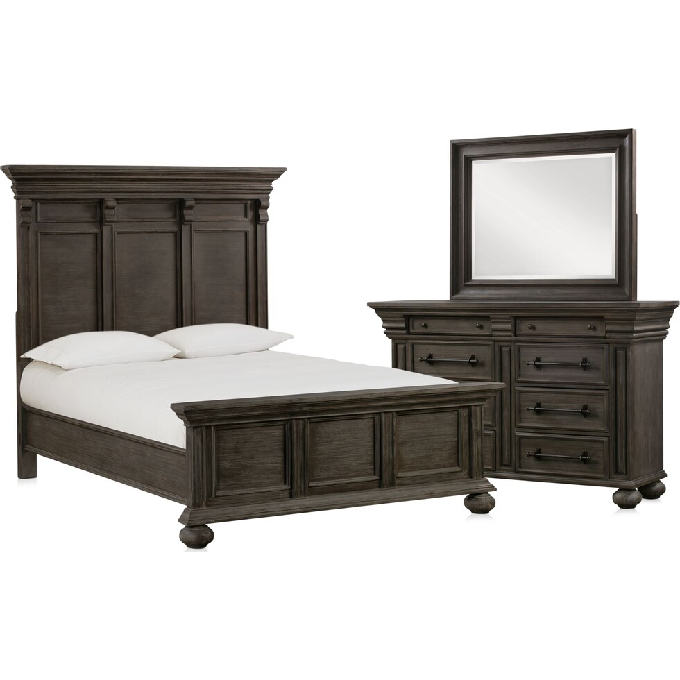 wesley dark brown  pc queen bedroom   