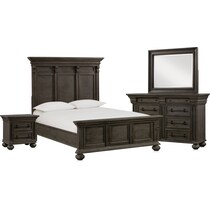 wesley dark brown  pc queen bedroom   