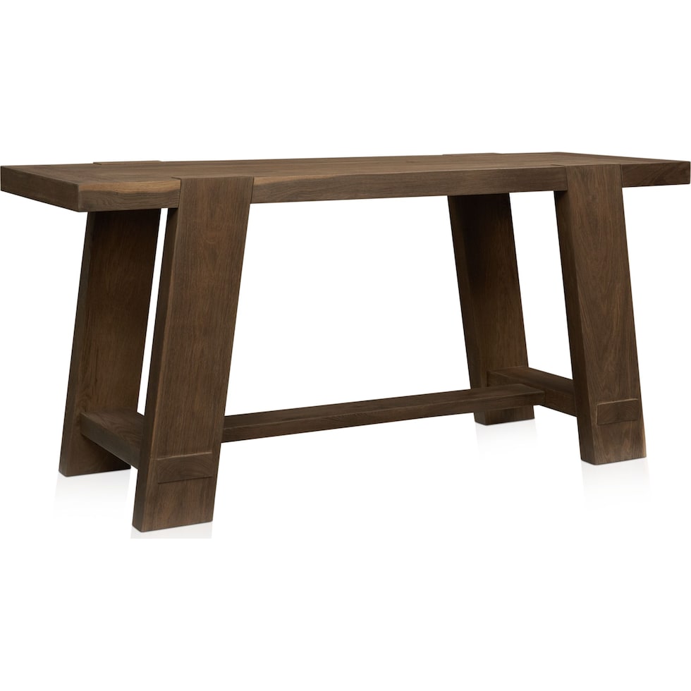 westbrook dark brown sofa table   