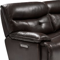 westgate dark brown  pc power reclining sectional   