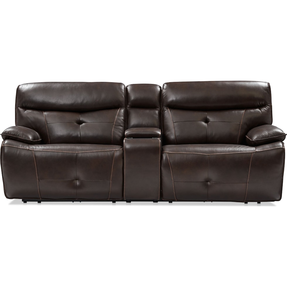 westgate dark brown loveseat   