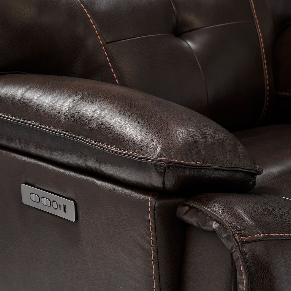 westgate dark brown loveseat   