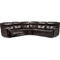 westgate dark brown sectional   