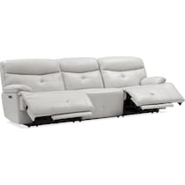 westgate gray  pc power reclining sofa   
