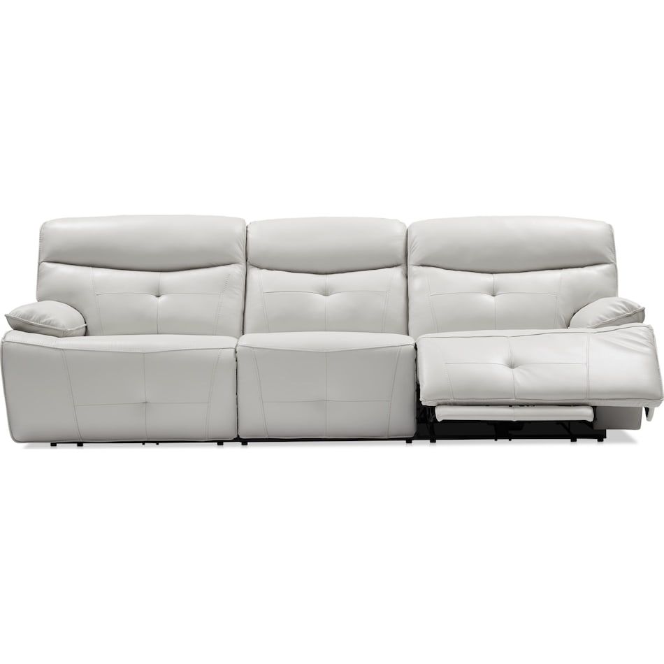 westgate gray  pc power reclining sofa   