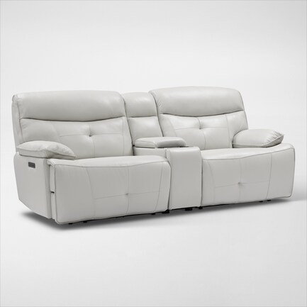 Westgate 3-Piece Dual-Power Loveseat with Console - Fog