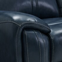 weston blue power reclining sofa   