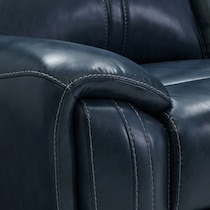 weston blue power reclining sofa   