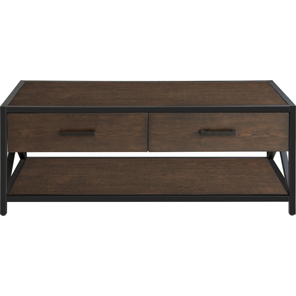 weston dark brown coffee table   