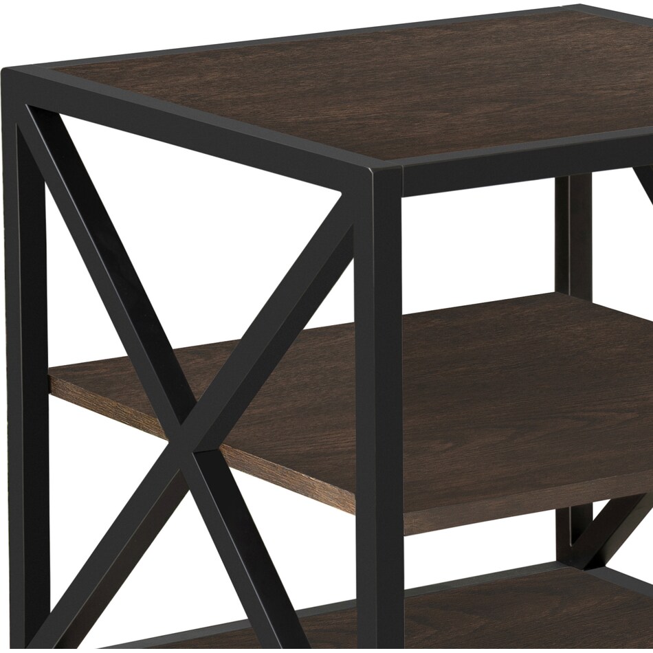 weston dark brown end table   