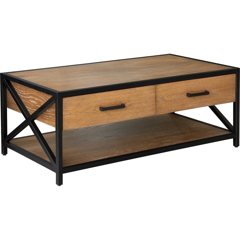 weston light brown coffee table   