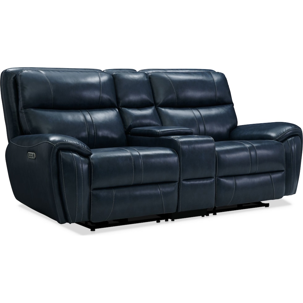weston white power reclining loveseat   