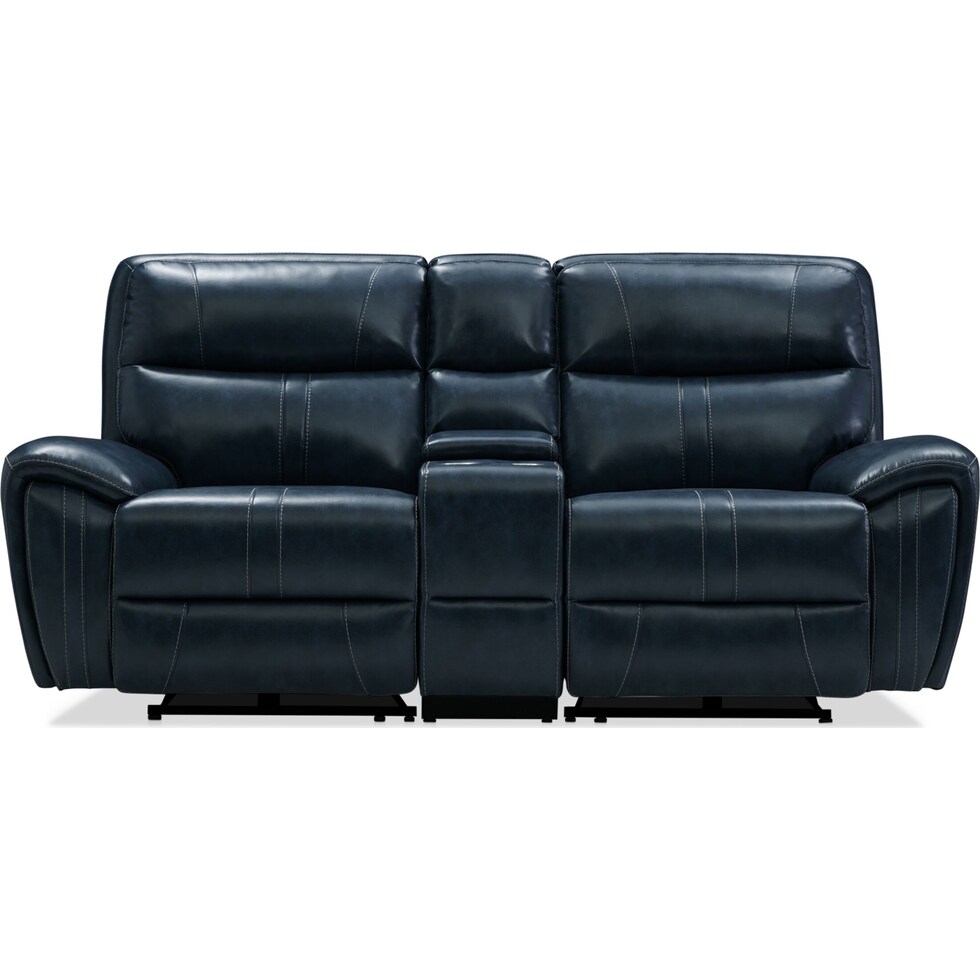 weston white power reclining loveseat   
