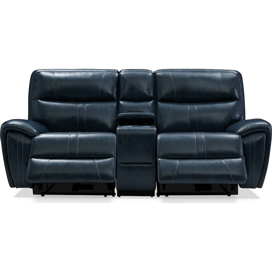 weston white power reclining loveseat   