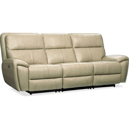 Weston 3-Piece Dual-Power Reclining Sofa - Cream