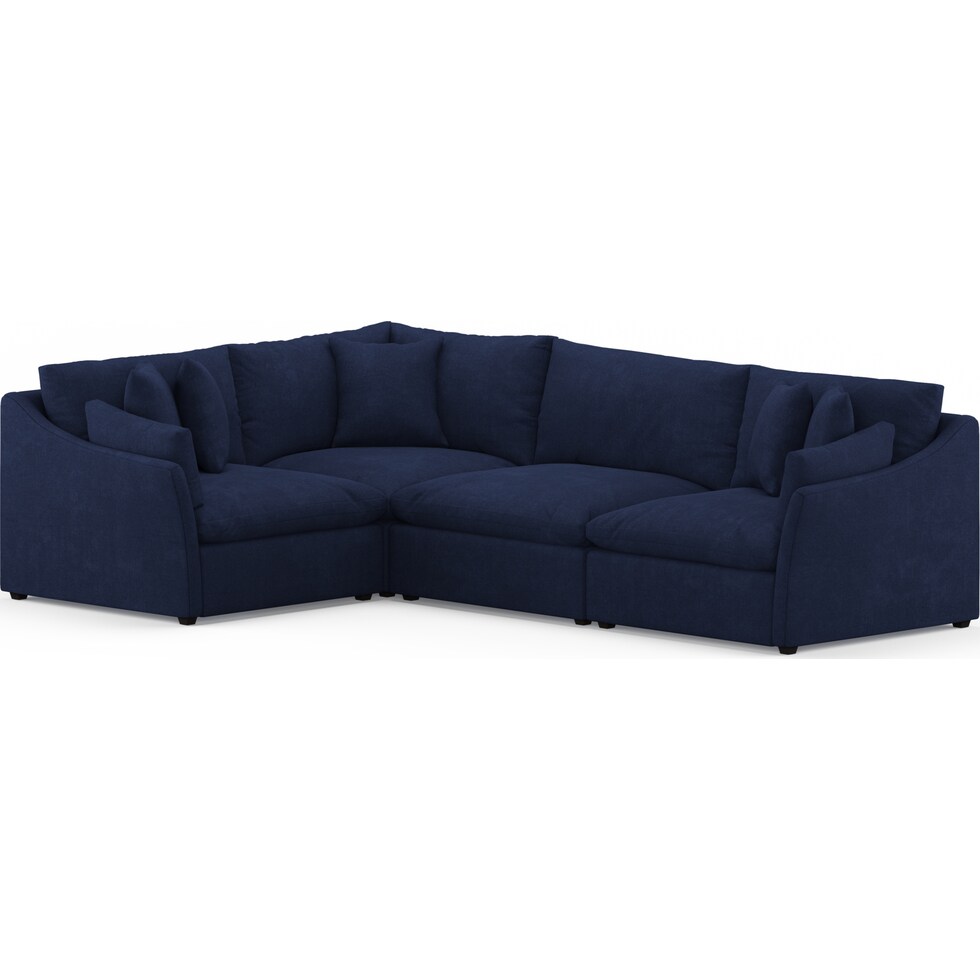 westport blue  pc sectional   